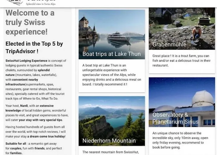 Thun Alps Scenic Views And Concierge By Swisshut *