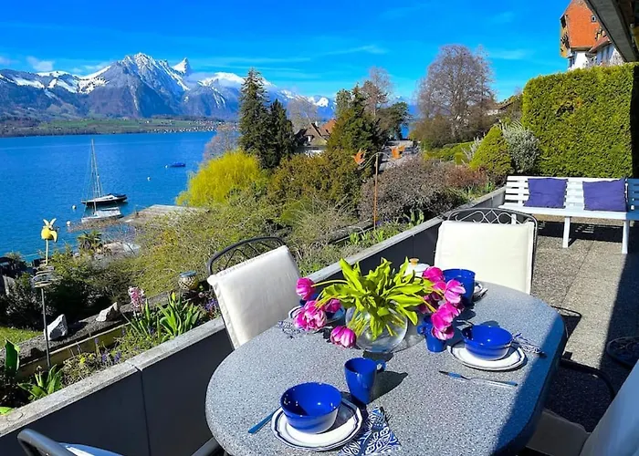 펜션 Thun Alps Scenic Views And Concierge By Swisshut 지그리스빌